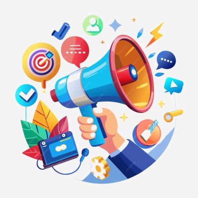 hand-holding-blue-megaphone-with-colorful-icons-around-it-representing-idea-marketing-advertising-pu